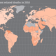 Country wise figures of road traffic related deaths in 2010.